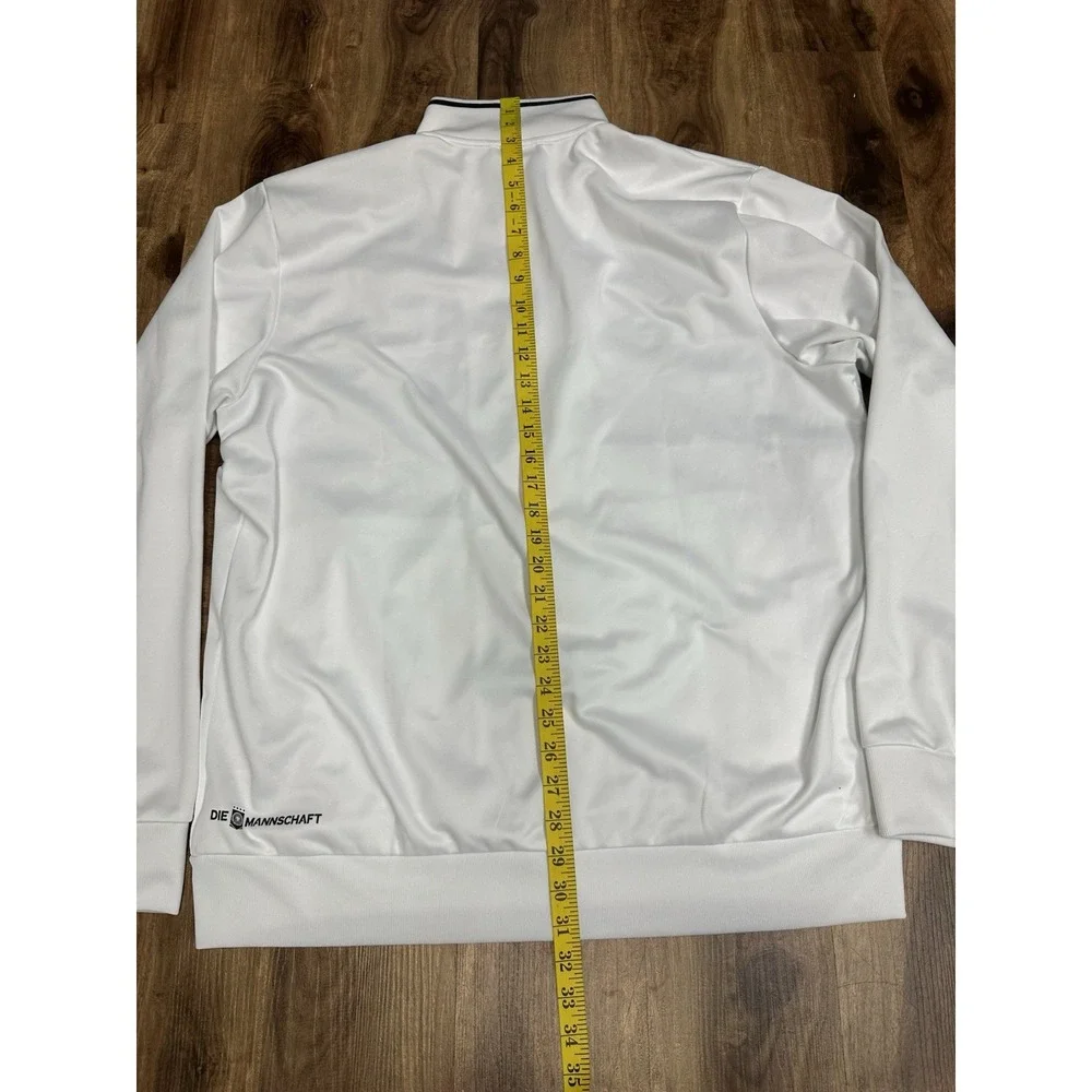 Adidas Deutscher Fussball-Bund Germany Soccer White Full Zip Track Jacket XL
